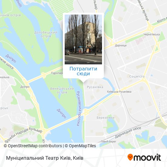 Карта Муніципальний Театр Київ
