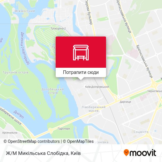 Карта Ж/М Микільська Слобідка