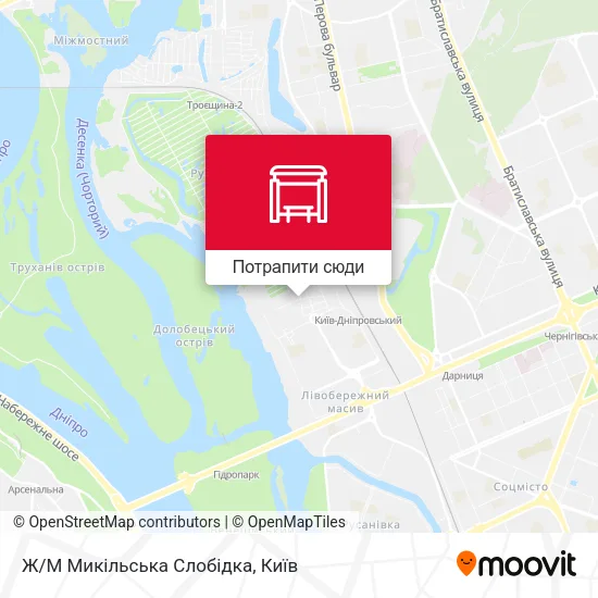 Карта Ж/М Микільська Слобідка