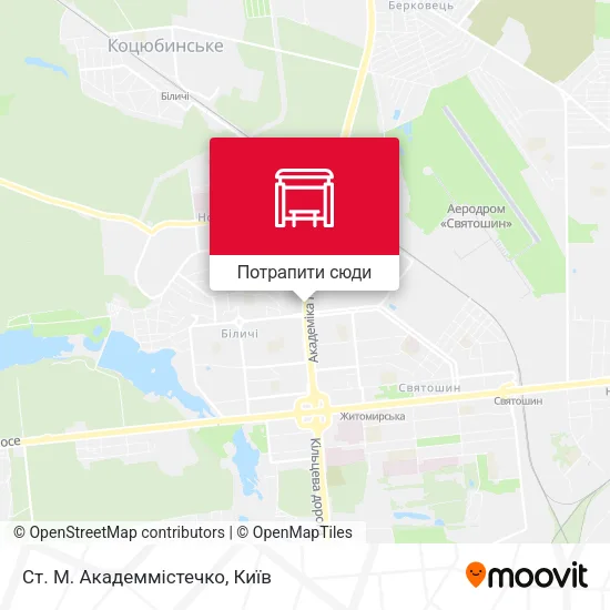 Карта Ст. М. Академмістечко