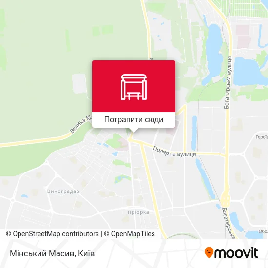 Карта Мінський Масив