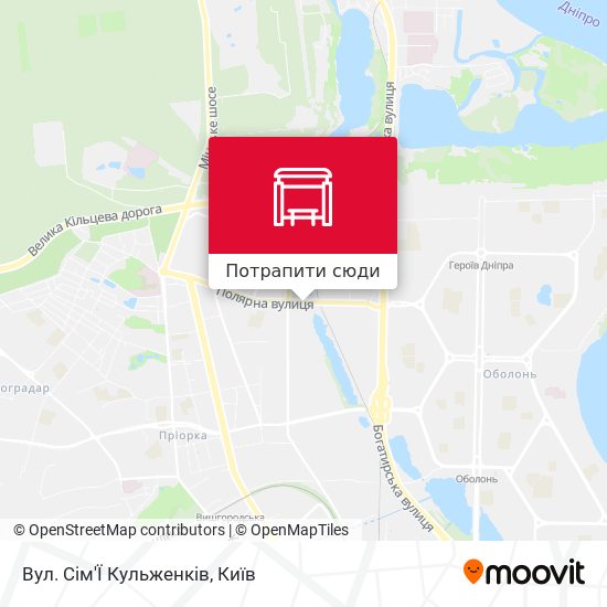 Карта Вул. Сім'Ї Кульженків