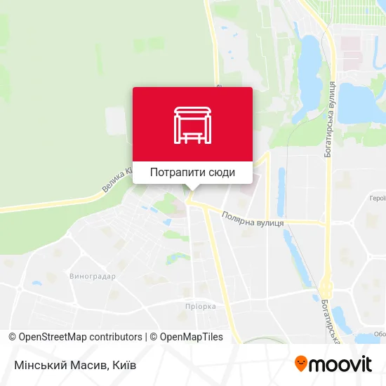 Карта Мінський Масив