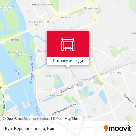 Карта Вул. Березняківська