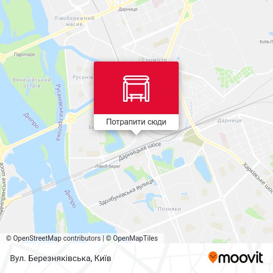 Карта Вул. Березняківська