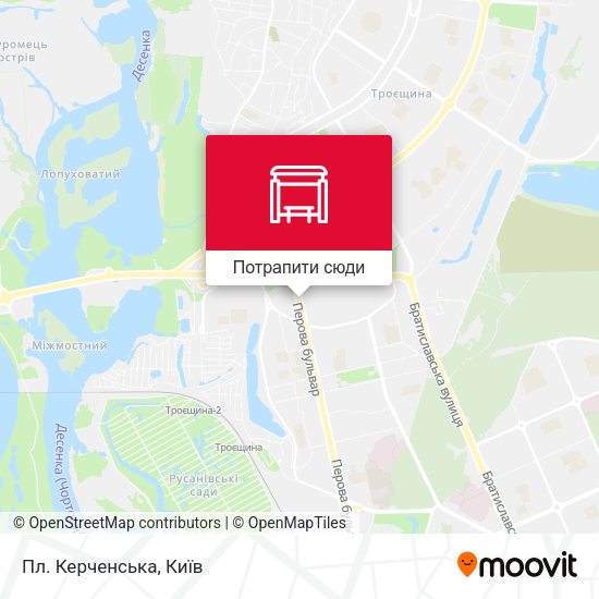 Карта Пл. Керченська