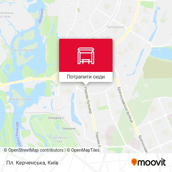 Карта Пл. Керченська