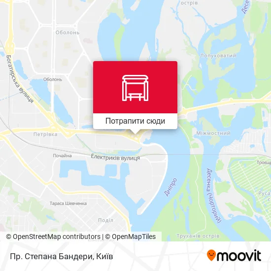 Карта Пр. Степана Бандери