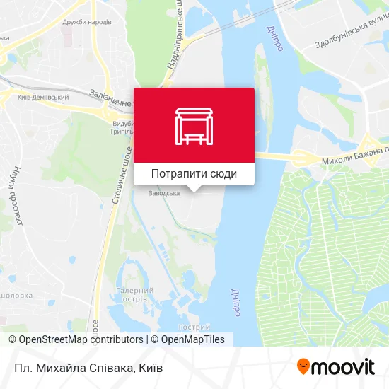 Карта Пл. Михайла Співака