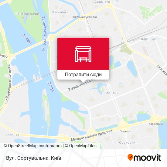 Карта Вул. Сортувальна