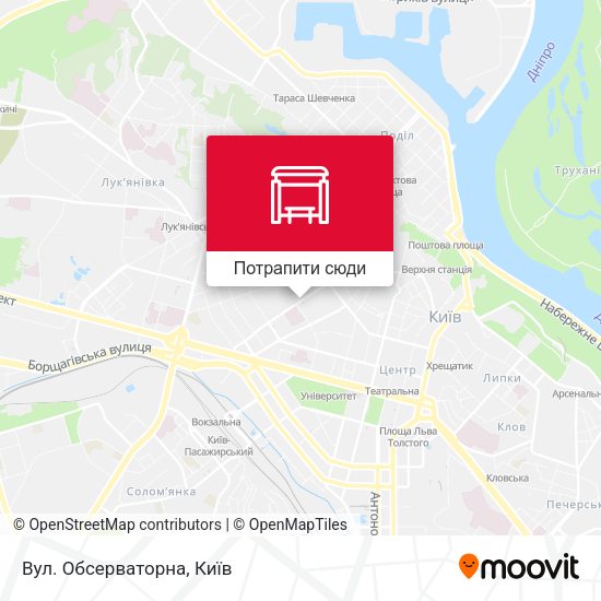 Карта Вул. Обсерваторна