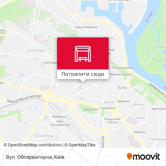 Карта Вул. Обсерваторна