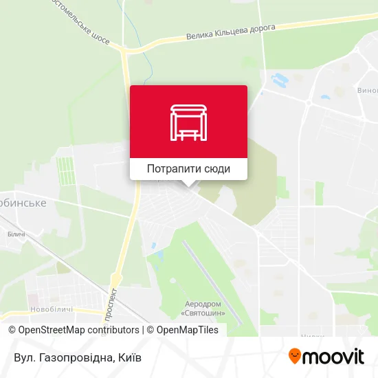 Карта Вул. Газопровідна