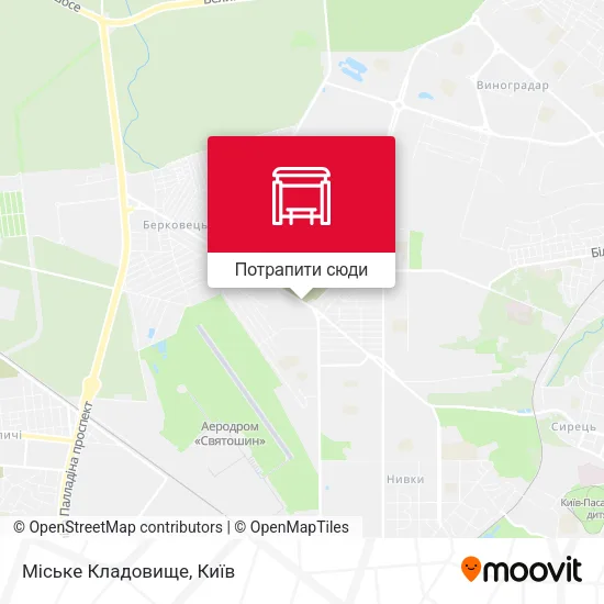 Карта Міське Кладовище