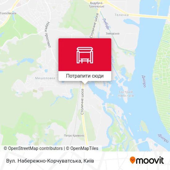 Карта Вул. Набережно-Корчуватська