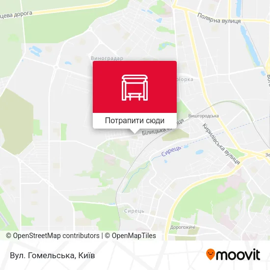 Карта Вул. Гомельська