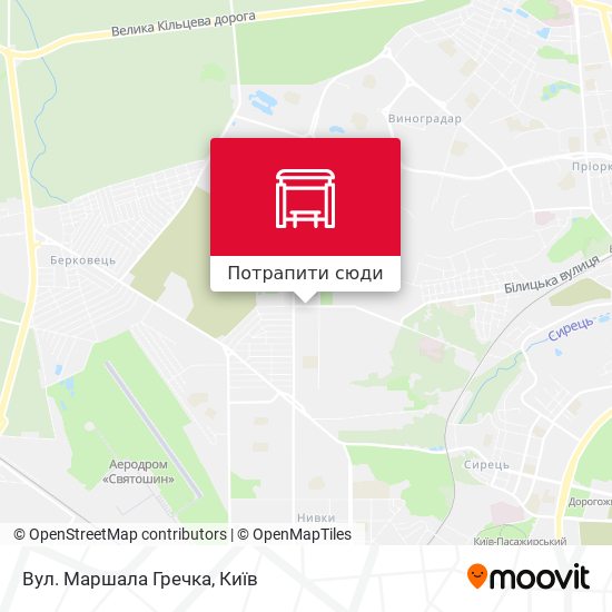 Карта Вул. Маршала Гречка