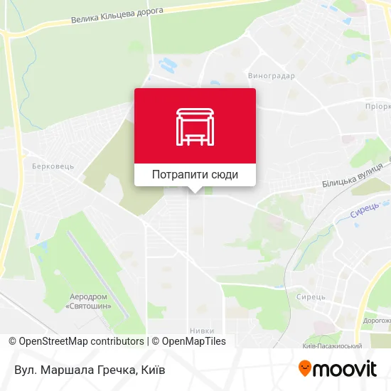 Карта Вул. Маршала Гречка