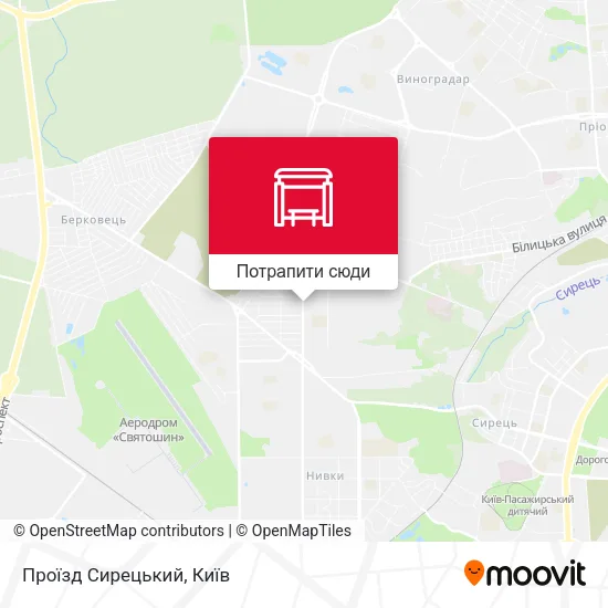 Карта Проїзд Сирецький