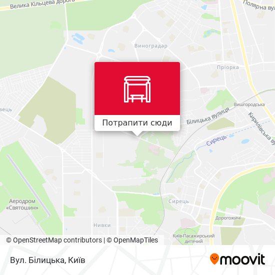 Карта Вул. Білицька