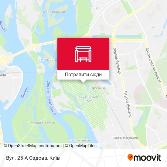 Карта Вул. 25-А Садова