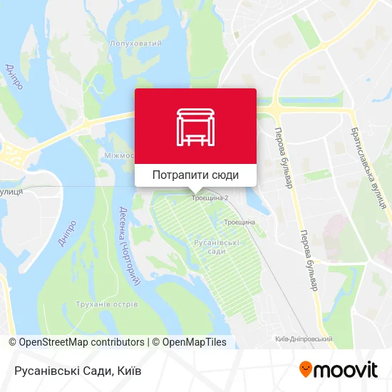 Карта Русанівські Сади