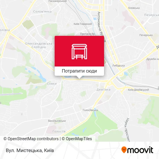 Карта Вул. Мистецька