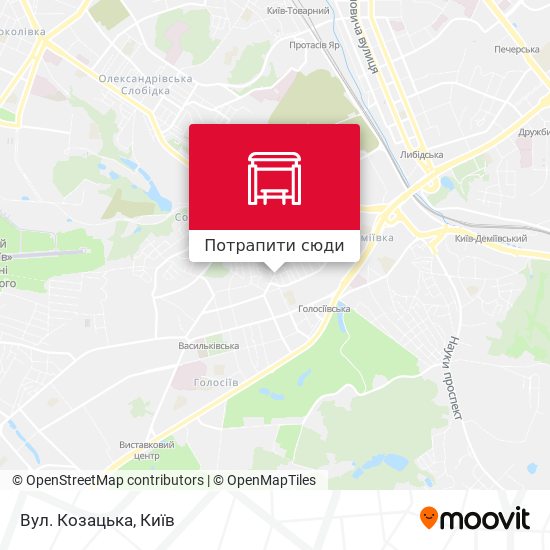Карта Вул. Козацька