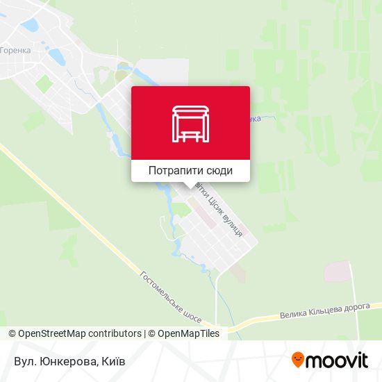 Карта Вул. Юнкерова