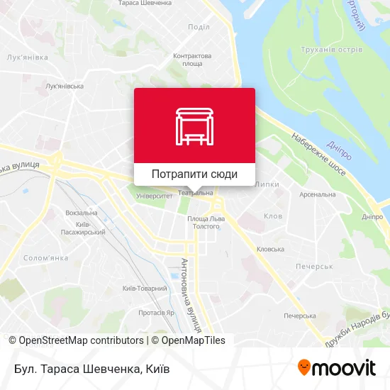 Карта Бул. Тараса Шевченка