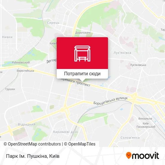 Карта Парк Ім. Пушкіна