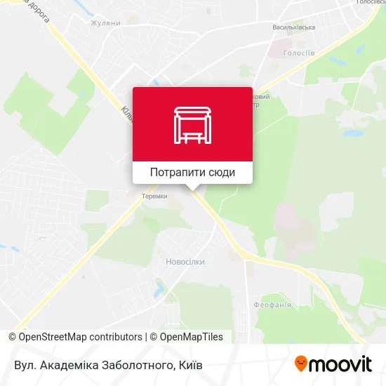 Карта Вул. Академіка Заболотного
