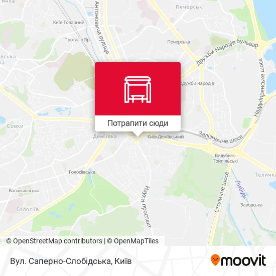Карта Вул. Саперно-Слобідська