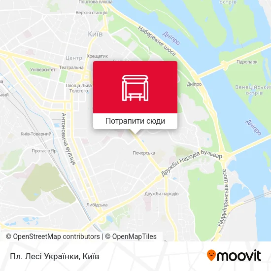 Карта Пл. Лесі Українки