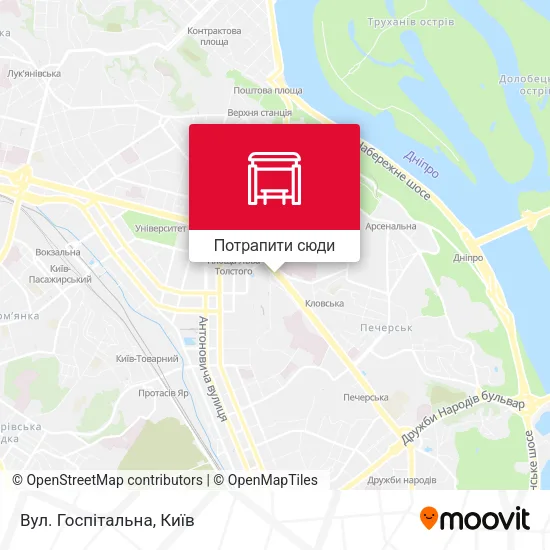 Карта Вул. Госпітальна