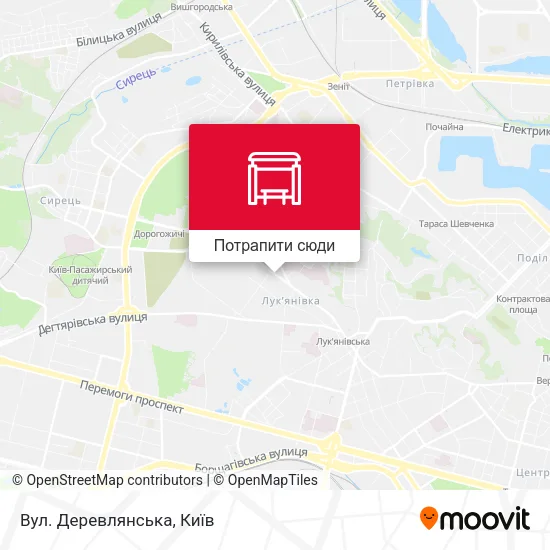 Карта Вул. Деревлянська