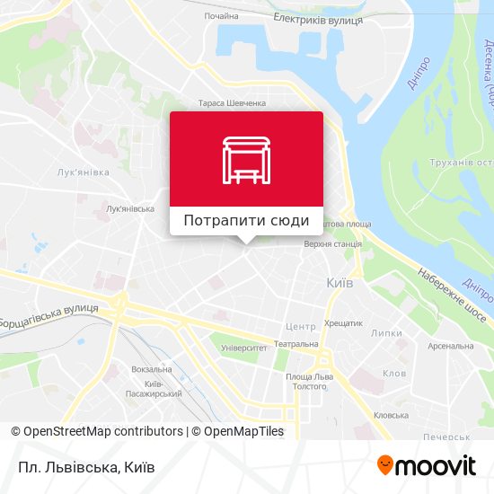 Карта Пл. Львівська