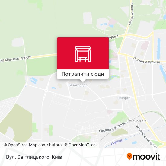 Карта Вул. Світлицького