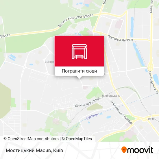 Карта Мостицький Масив