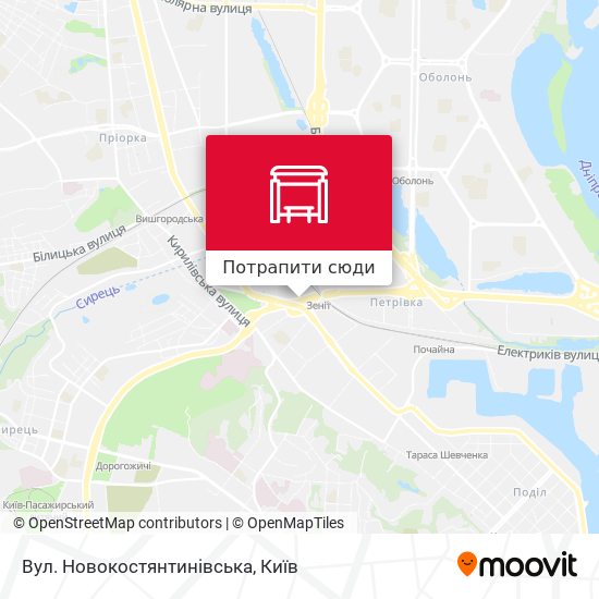 Карта Вул. Новокостянтинівська