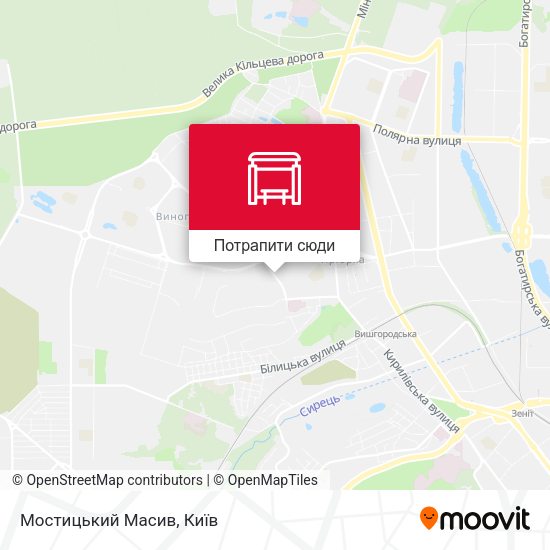Карта Мостицький Масив