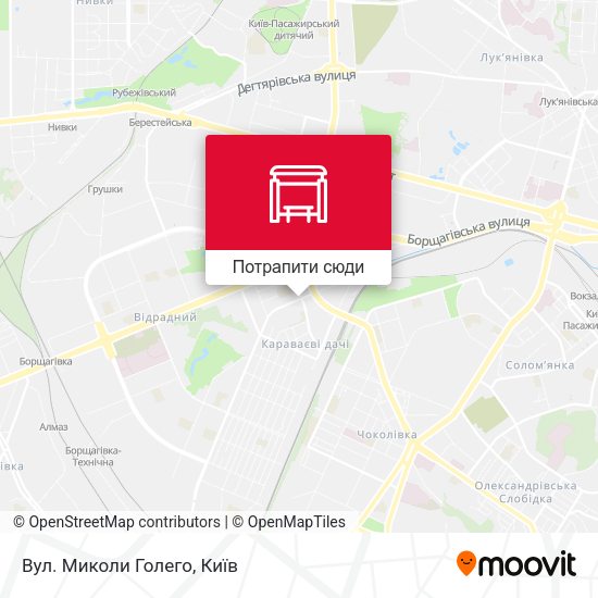 Карта Вул. Миколи Голего