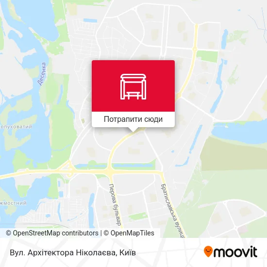 Карта Вул. Архітектора Ніколаєва