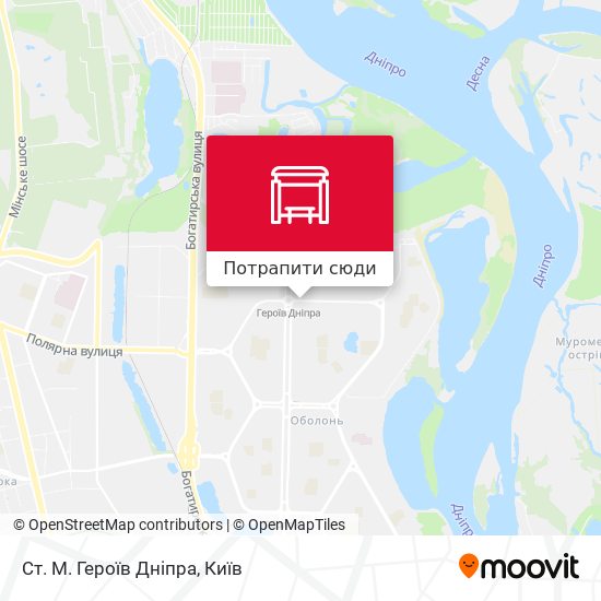 Карта Ст. М. Героїв Дніпра
