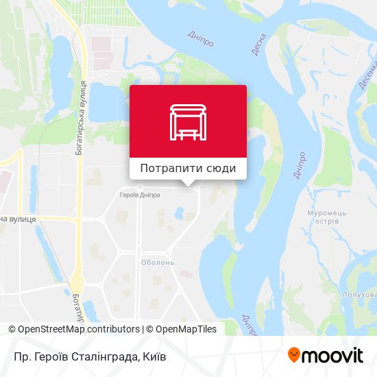 Карта Пр. Героїв Сталінграда