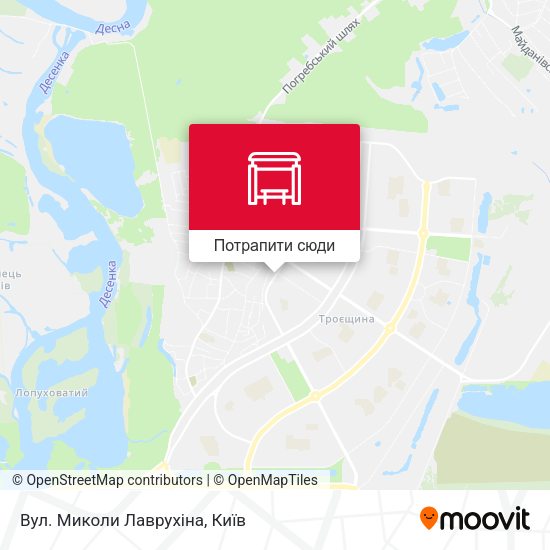 Карта Вул. Миколи Лаврухіна