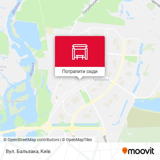Карта Вул. Бальзака