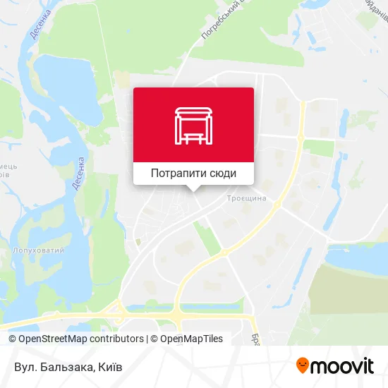 Карта Вул. Бальзака