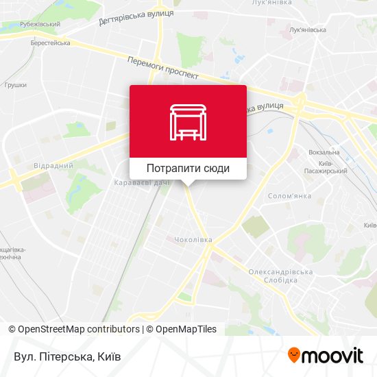 Карта Вул. Пітерська