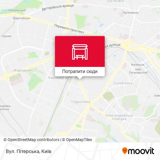 Карта Вул. Пітерська